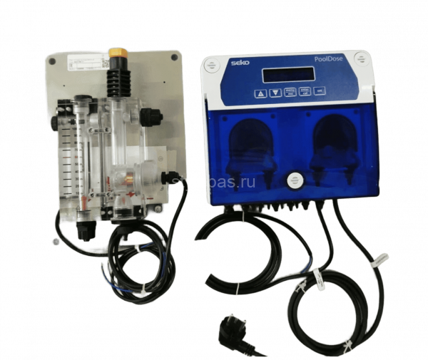 Автоматическая станция обр.воды (pH-CL-Amp) 1,5 л/ч 1,5 бар PoolDose Double Wi-Fi SEKO PDHC1H1HAW100